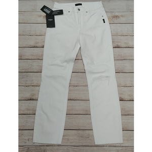 Silver Most‎ Wanted Straight Crop White Jeans